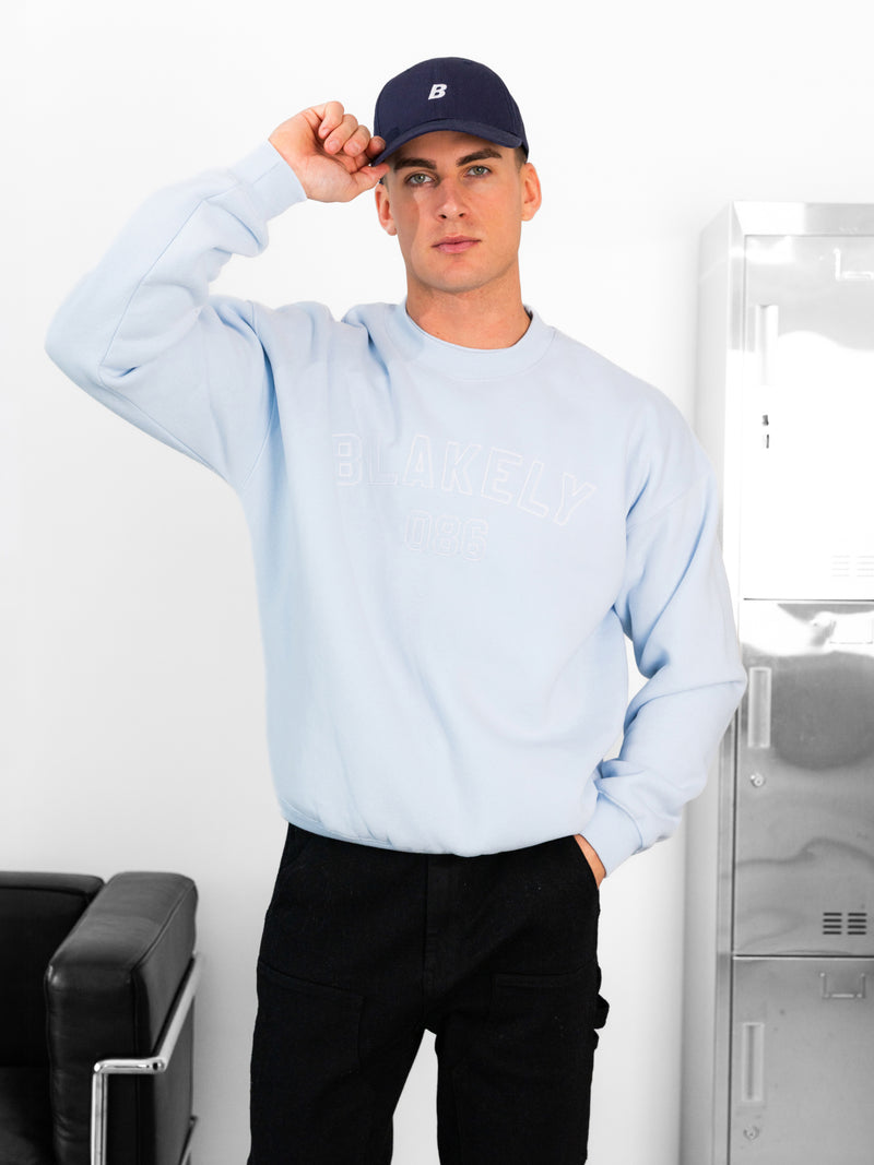 Miles Relaxed Sweater - Powder Blue