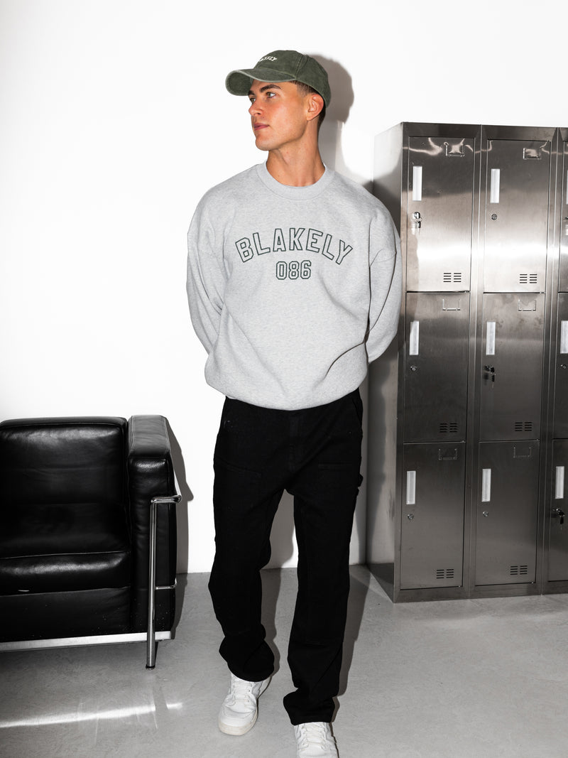 Miles Relaxed Sweater - Marl Grey