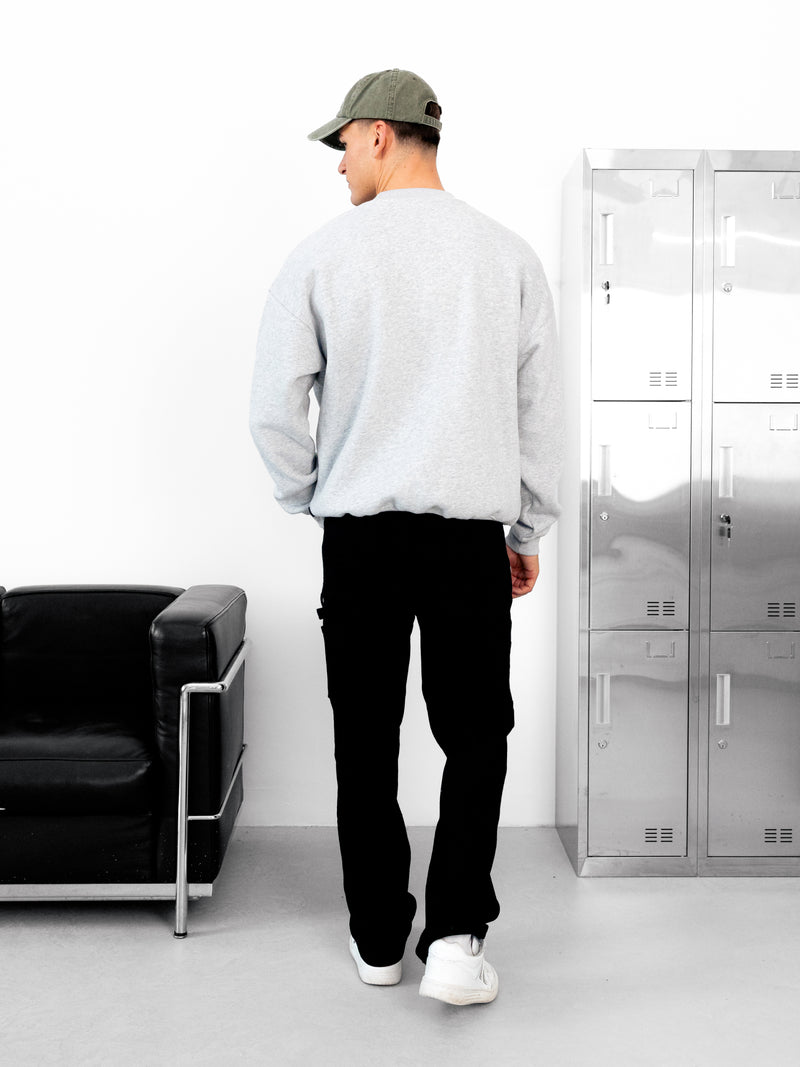 Miles Relaxed Sweater - Marl Grey