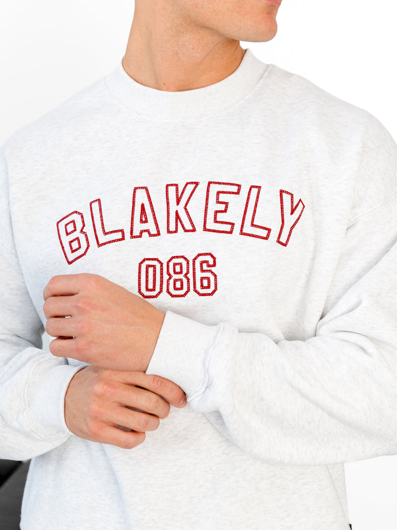 Miles Relaxed Sweater - Marl White