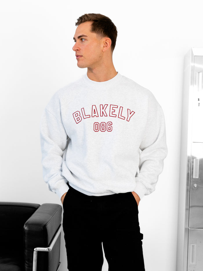 Miles Relaxed Sweater - Marl White