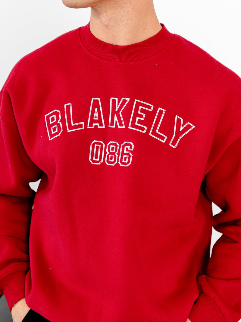 Miles Relaxed Sweater - Red