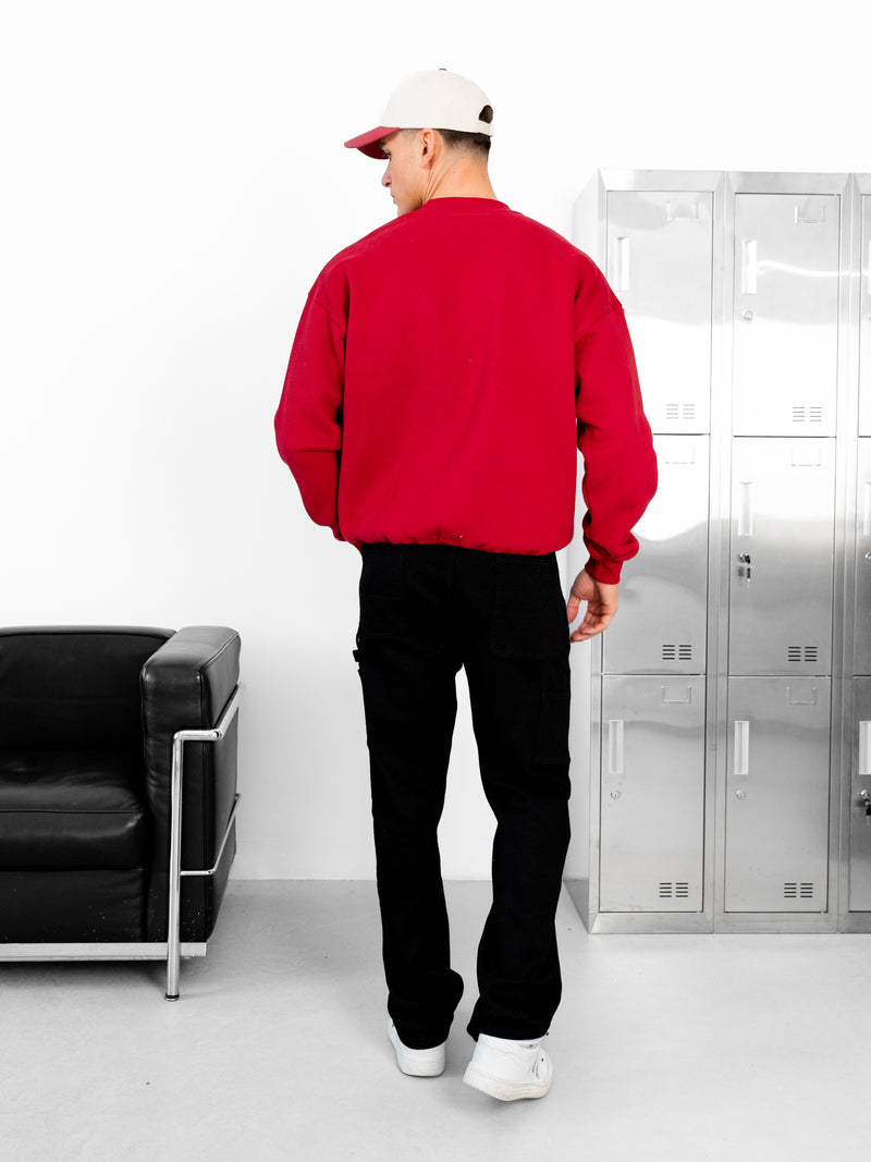 Miles Relaxed Sweater - Red