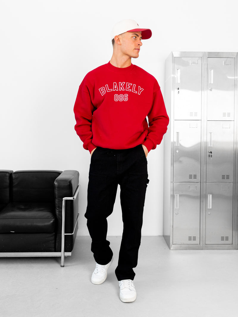 Miles Relaxed Sweater - Red