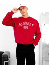 Miles Relaxed Sweater - Red