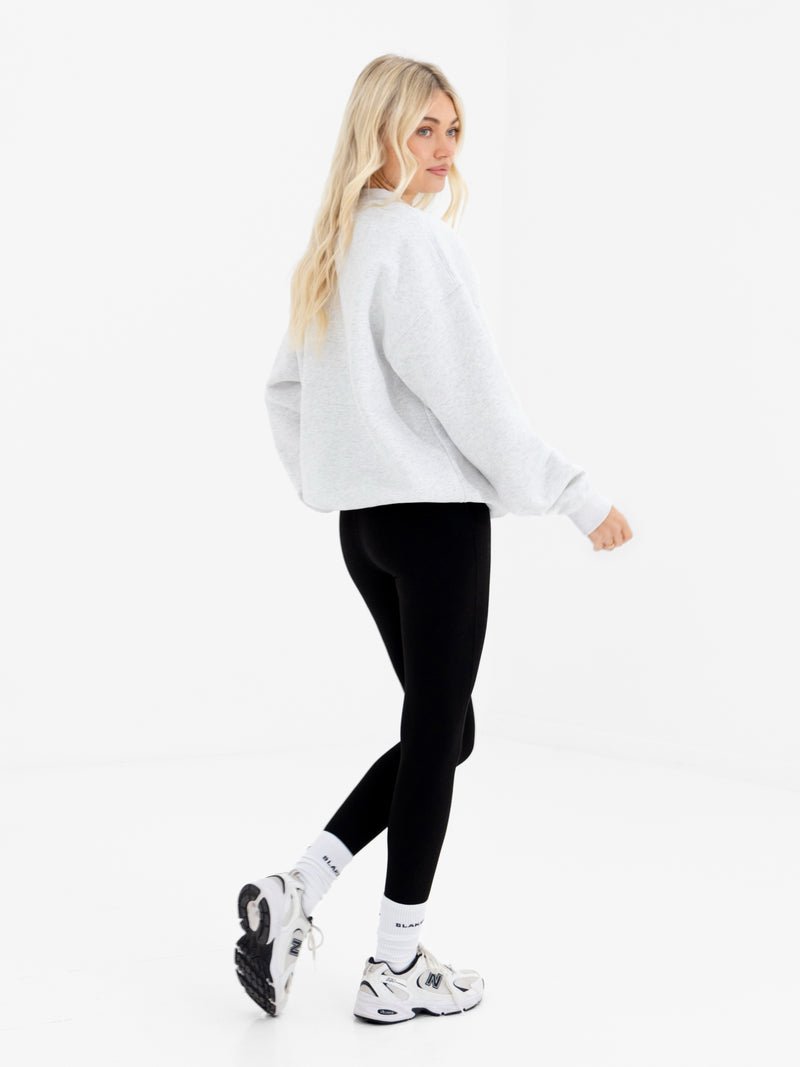 Alexis Oversized Sweater - Marl White