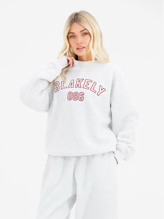 Alexis Oversized Sweater - Marl White