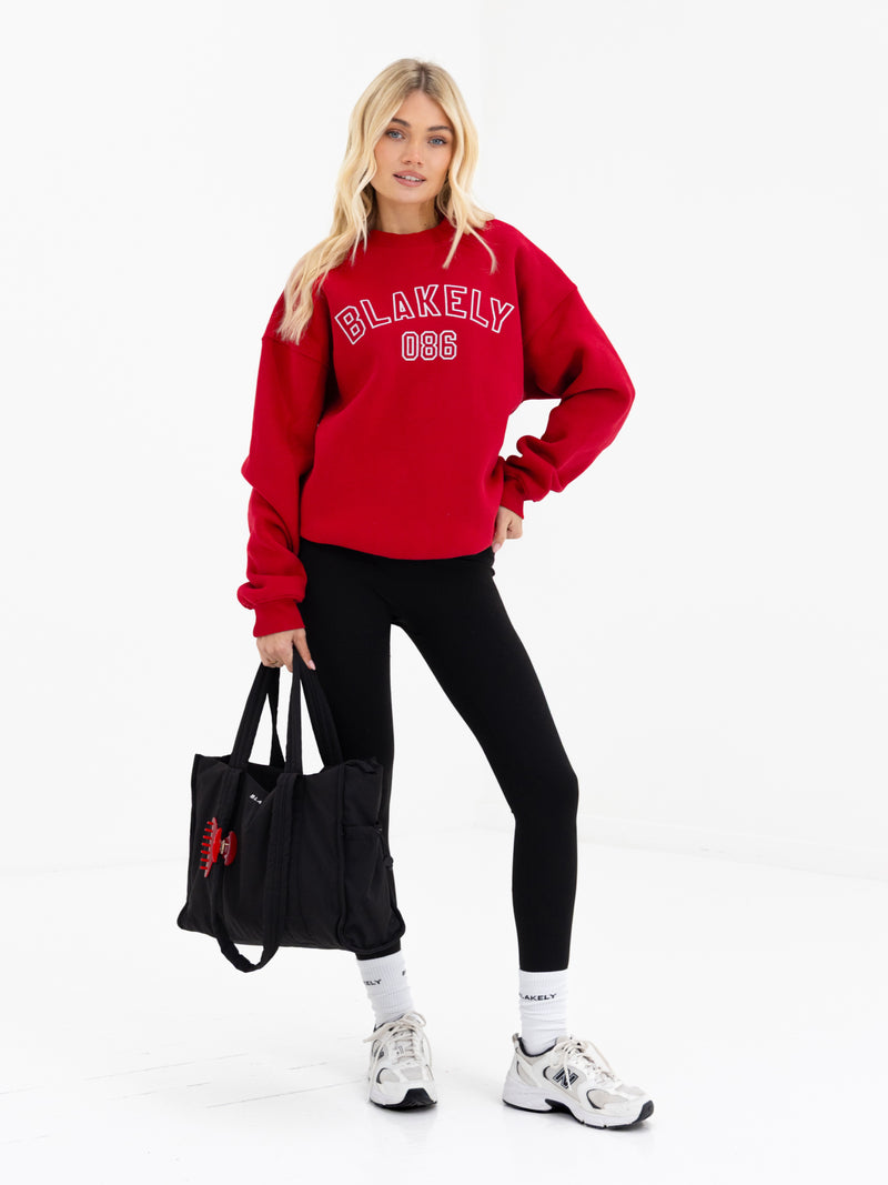 Alexis Oversized Sweater - Cherry Red