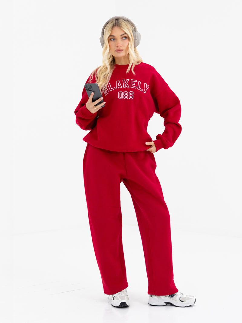 Alexis Oversized Sweater - Cherry Red