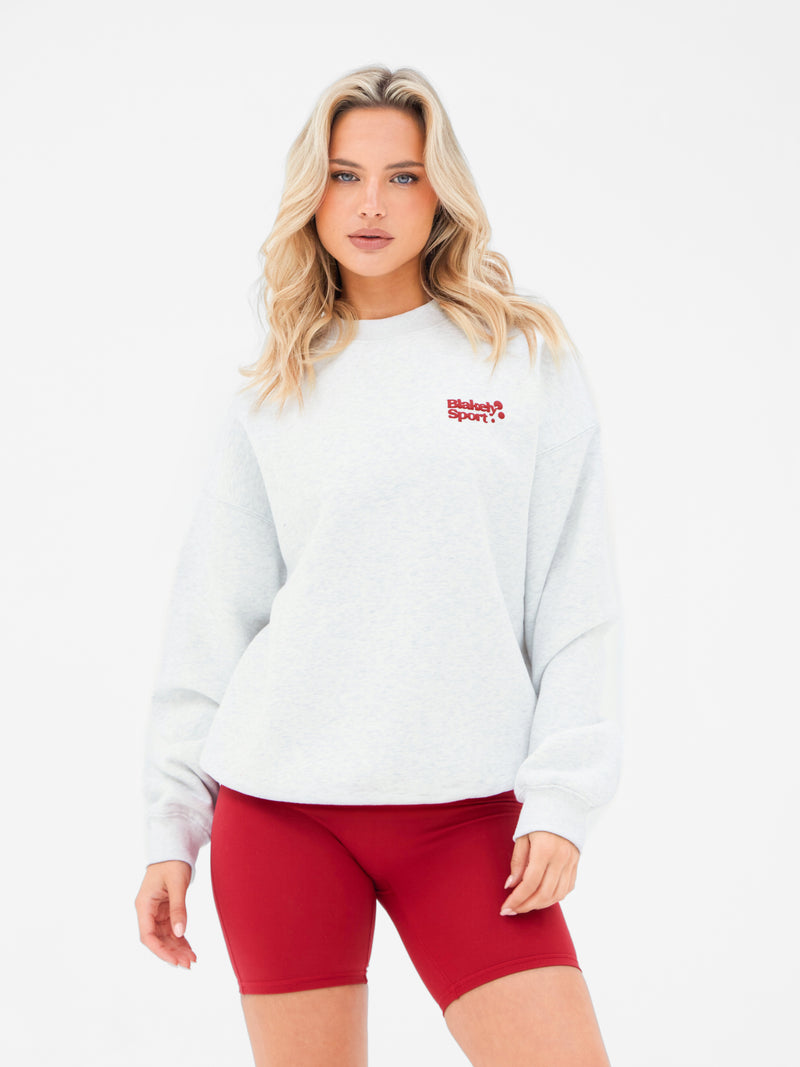 Motion Oversized Sweater - Marl White