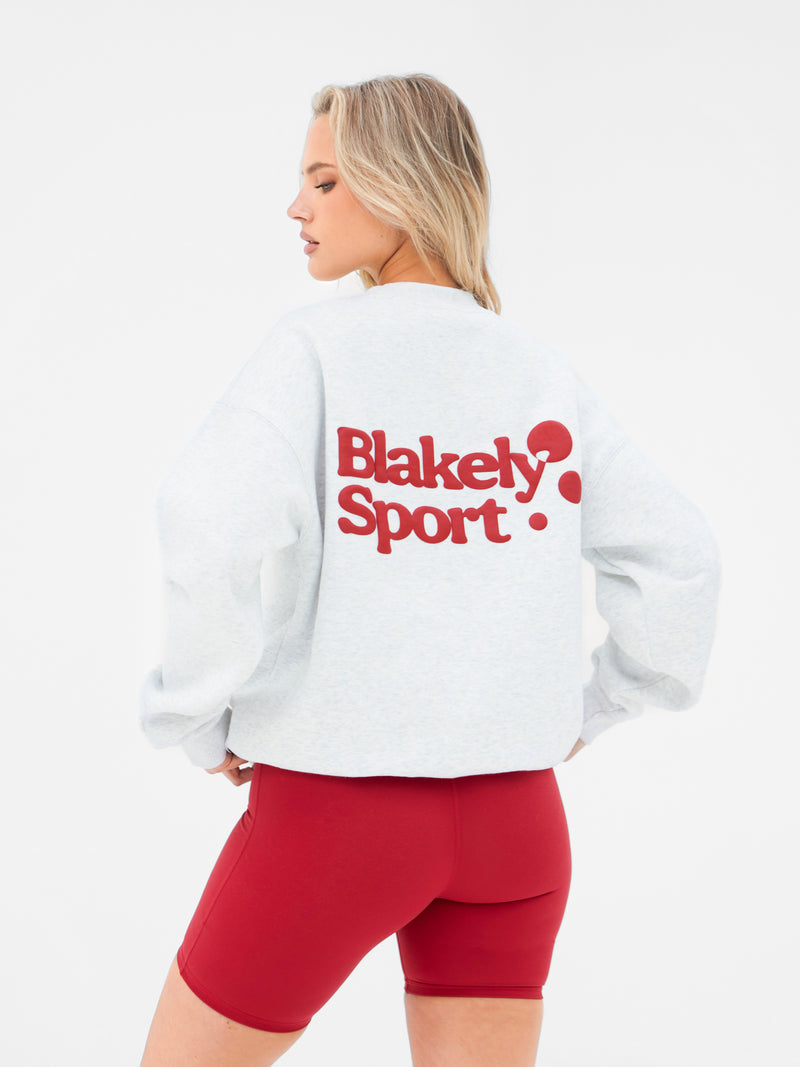 Motion Oversized Sweater - Marl White