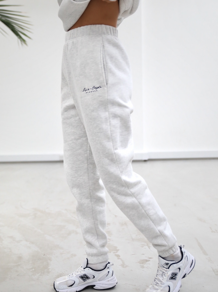 Life & Style Loose Fitting Sweatpants - Marl White