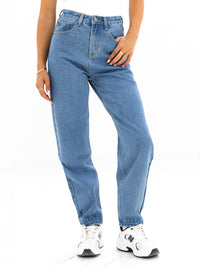Blakely Mom Jeans - Mid Blue