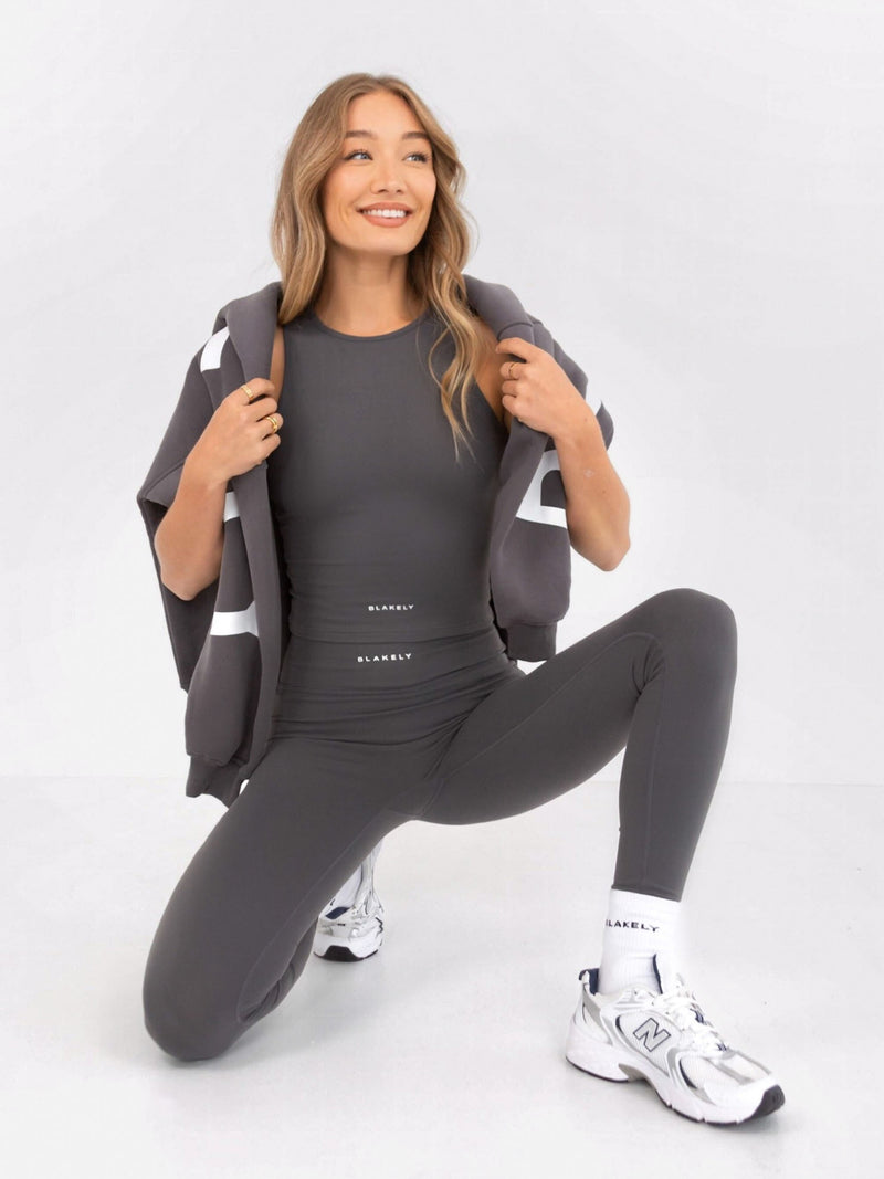 Ultimate Soft Lifestyle Vest & Leggings Set - Charcoal