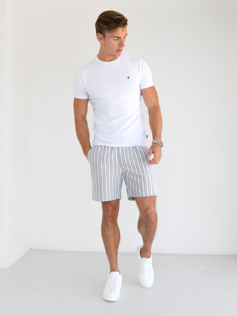 Ellis Relaxed Stripe Shorts - Light Brown