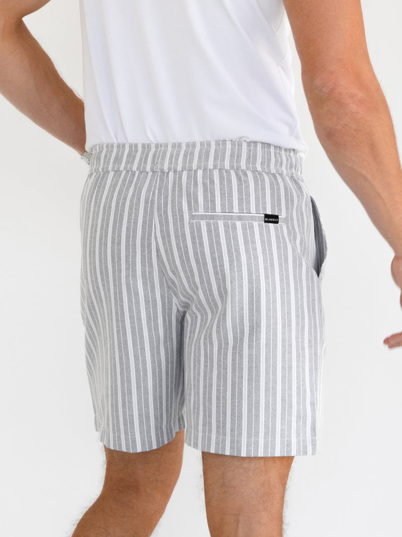 Ellis Relaxed Stripe Shorts - Light Brown