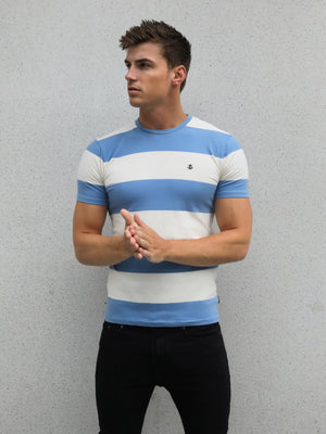 Alassio Stripe T-Shirt - Blue