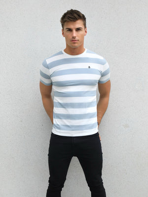 Loano Stripe T-Shirt - Light Blue