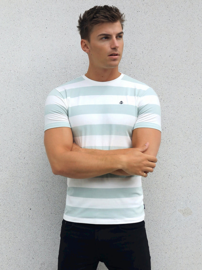 Loano Stripe T-Shirt - Sage