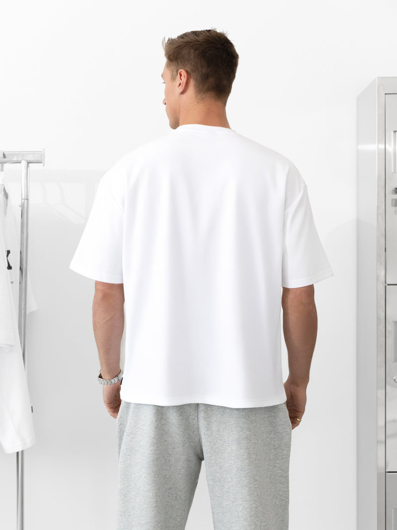 Varsity Unfitted T-Shirt - White & Red