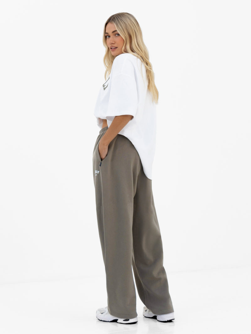 Varsity Ultra Oversized T-Shirt - White & Safari Green