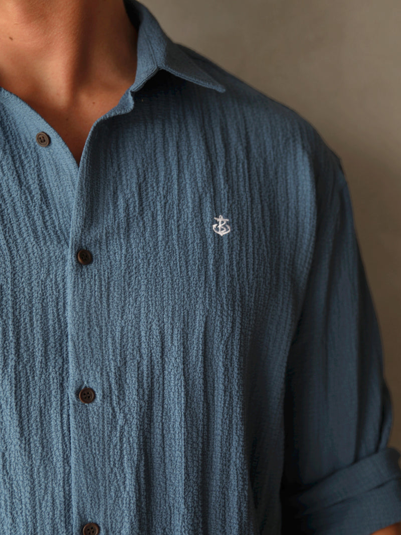 Salvatore Long Sleeve Shirt - Blue