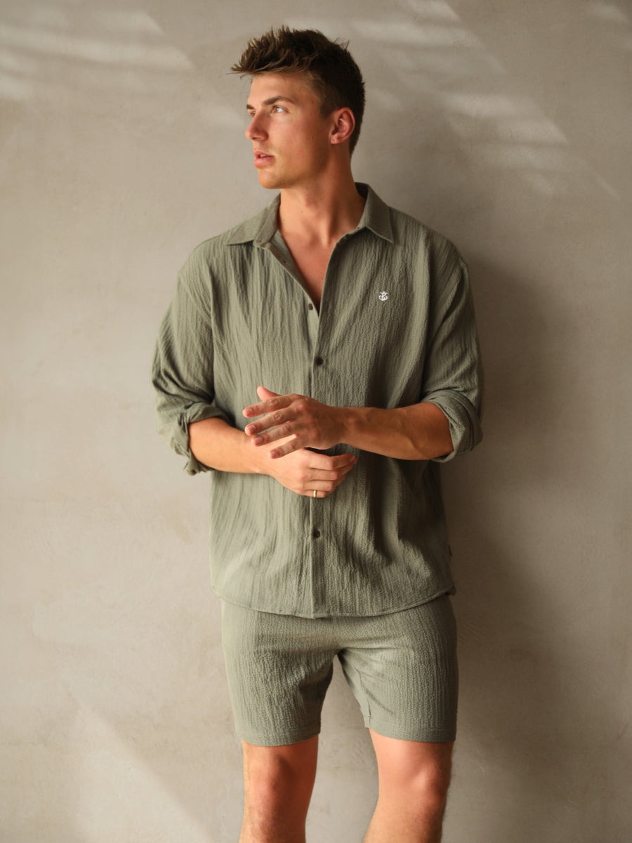 Salvatore Long Sleeve Shirt - Khaki