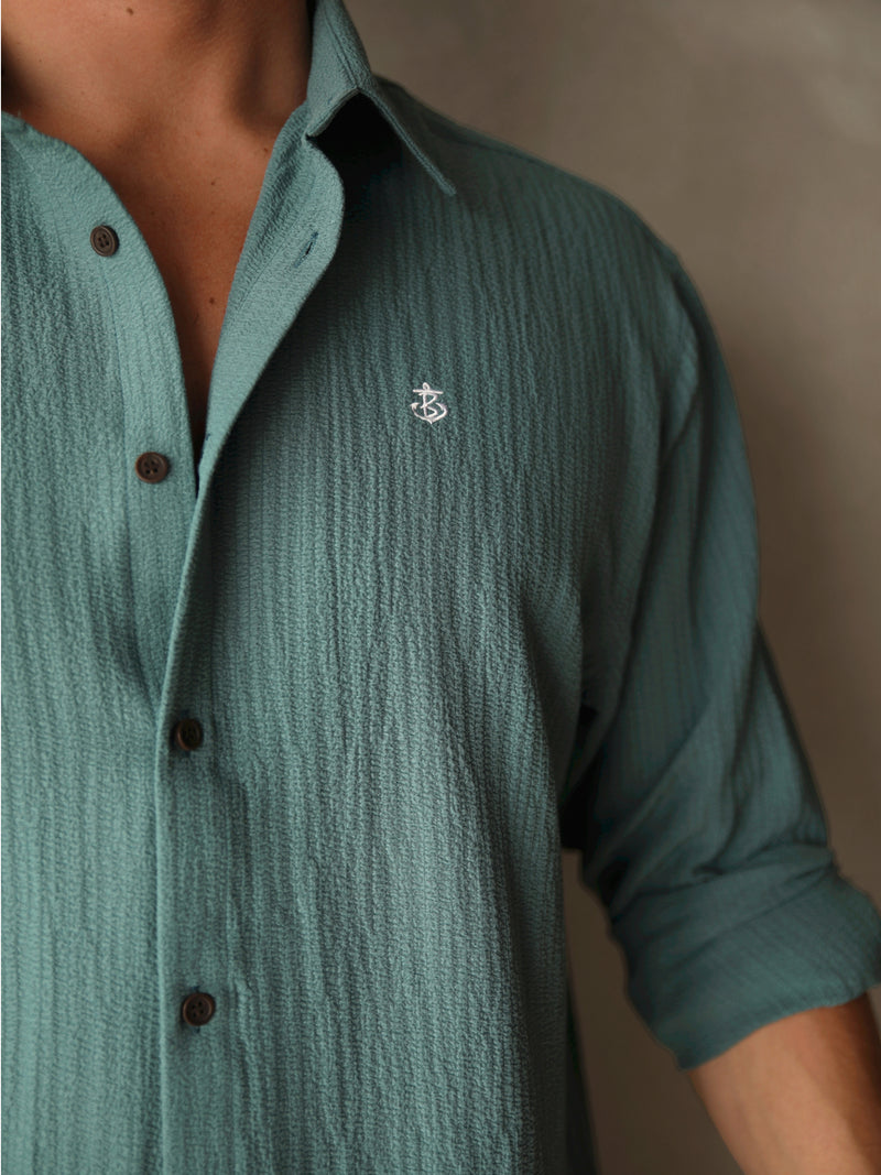 Salvatore Long Sleeve Shirt - Teal