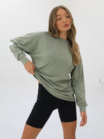 Isabel Long Sleeve T-Shirt - Olive