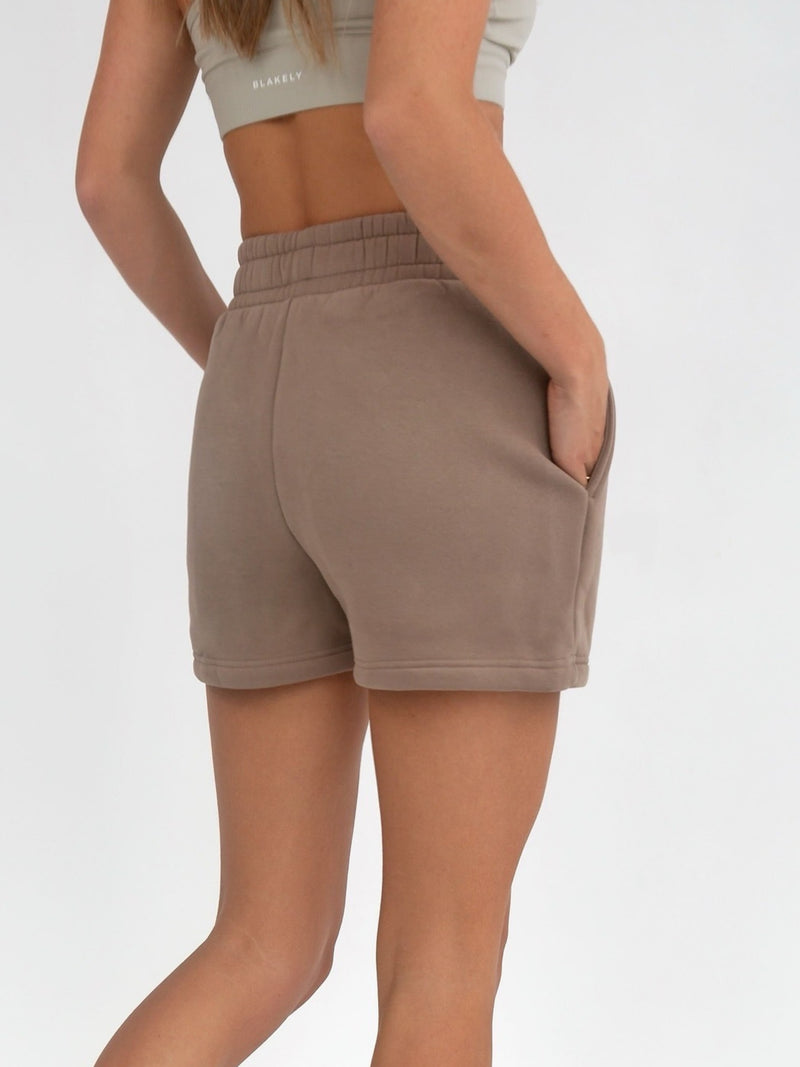 Isabel Jogger Shorts - Brown