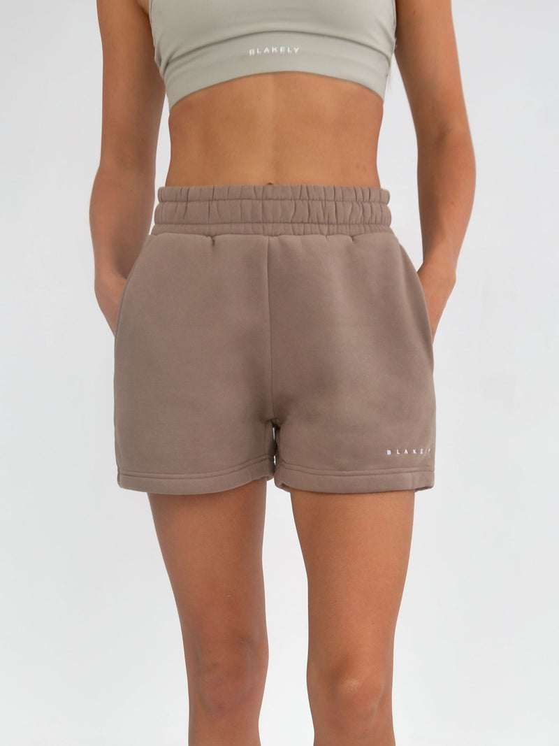 Isabel Jogger Shorts - Brown