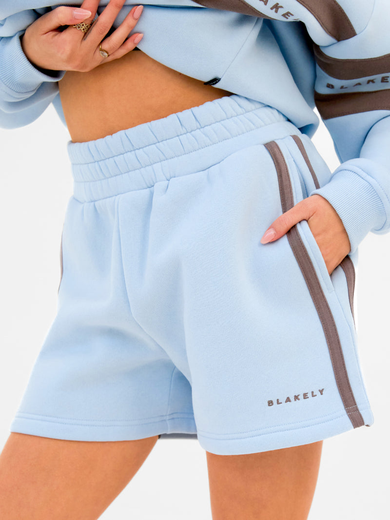Lily Jogger Shorts - Powder Blue