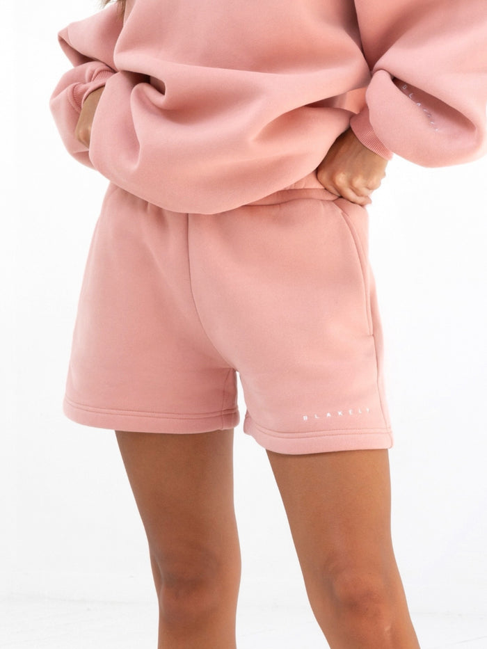 Isabel Jogger Shorts - Peach Pink