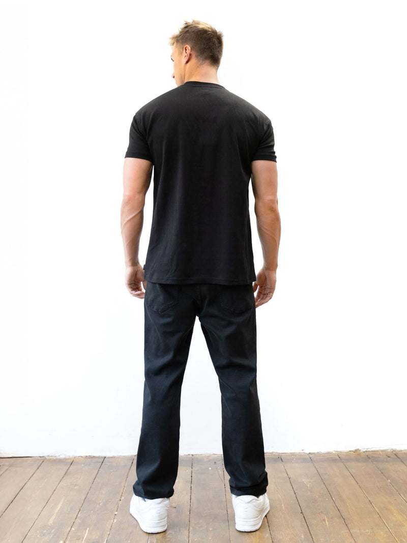 Kobe Italic Relaxed T-Shirt - Black