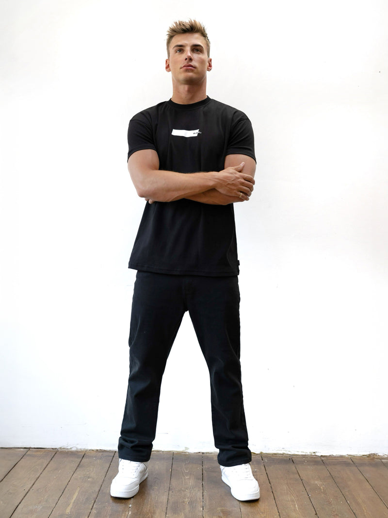 Kobe Italic Relaxed T-Shirt - Black