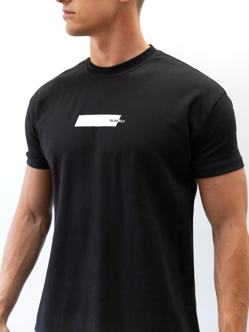 Kobe Italic Relaxed T-Shirt - Black