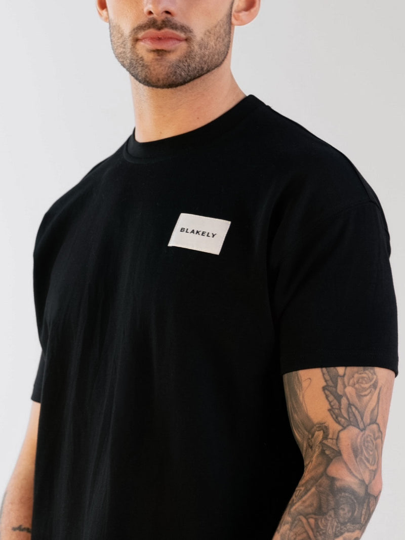 Label Relaxed T-Shirt - Black