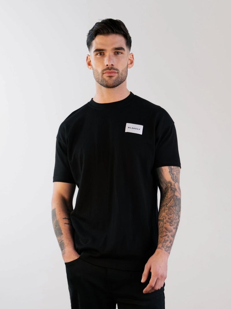 Label Relaxed T-Shirt - Black