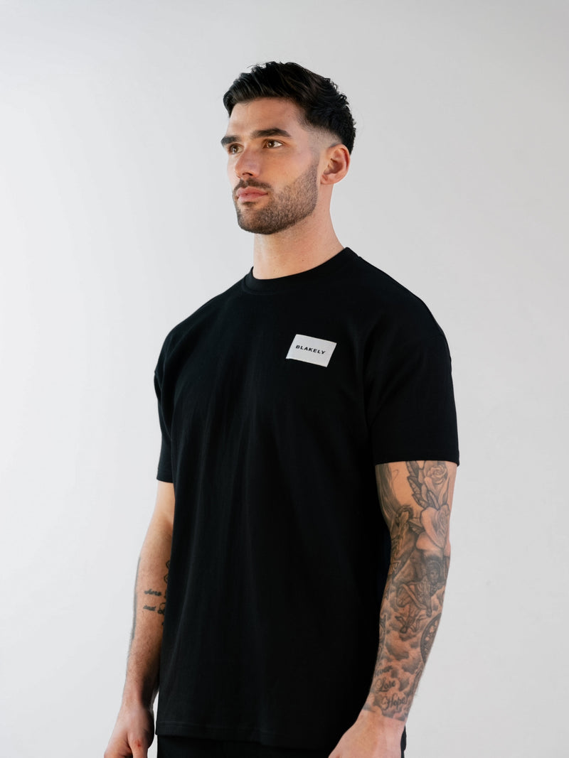 Label Relaxed T-Shirt - Black