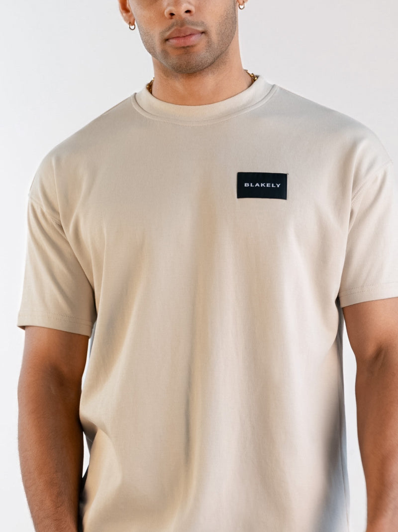 Label Relaxed T-Shirt - Bone