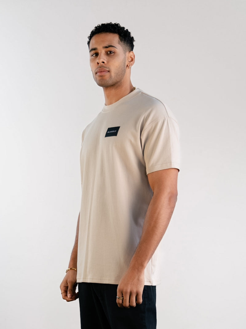 Label Relaxed T-Shirt - Bone