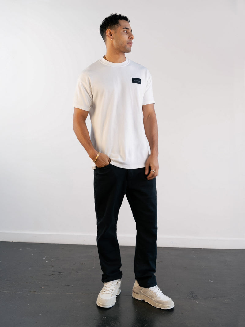 Label Relaxed T-Shirt - Flat White