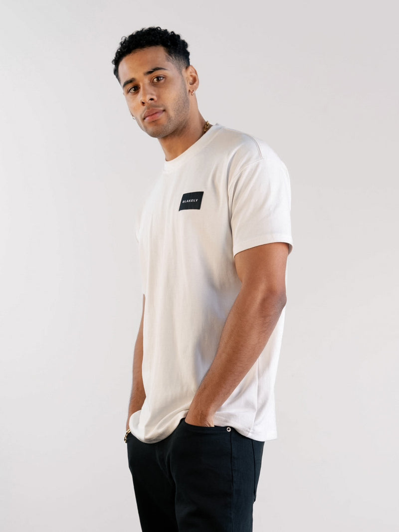 Label Relaxed T-Shirt - Flat White