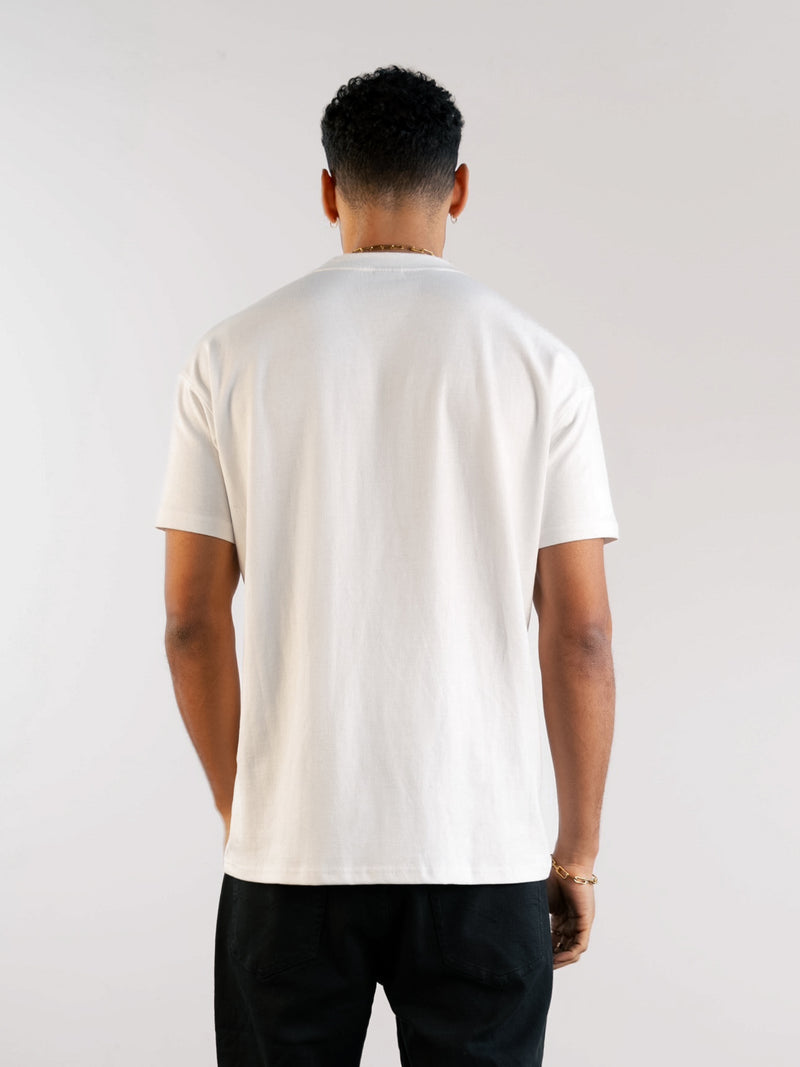 Label Relaxed T-Shirt - Flat White