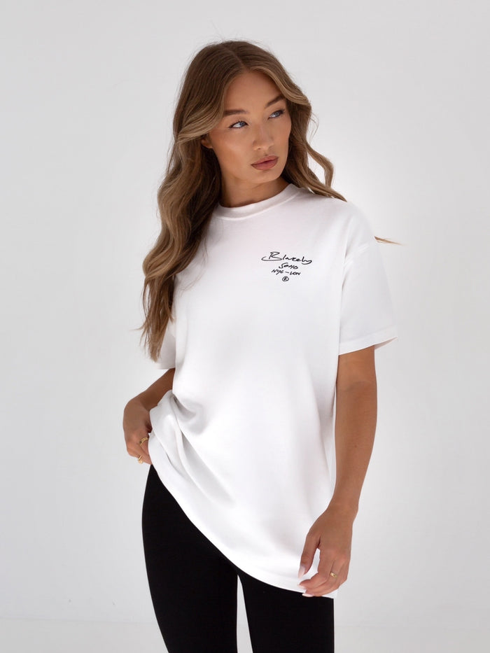 Soho Oversized Script T-Shirt - White