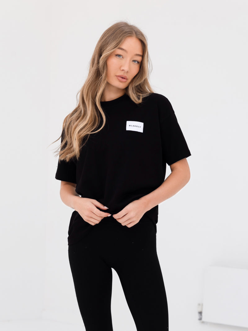 Label Oversized T-Shirt - Black