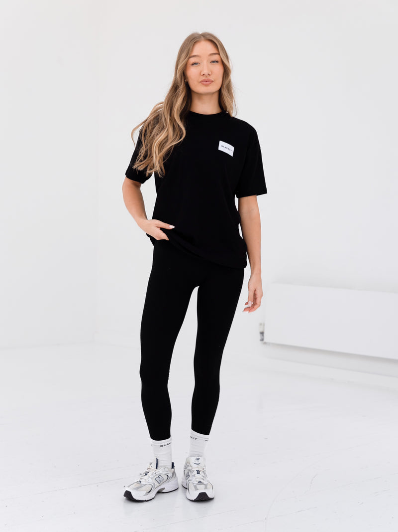 Label Oversized T-Shirt - Black