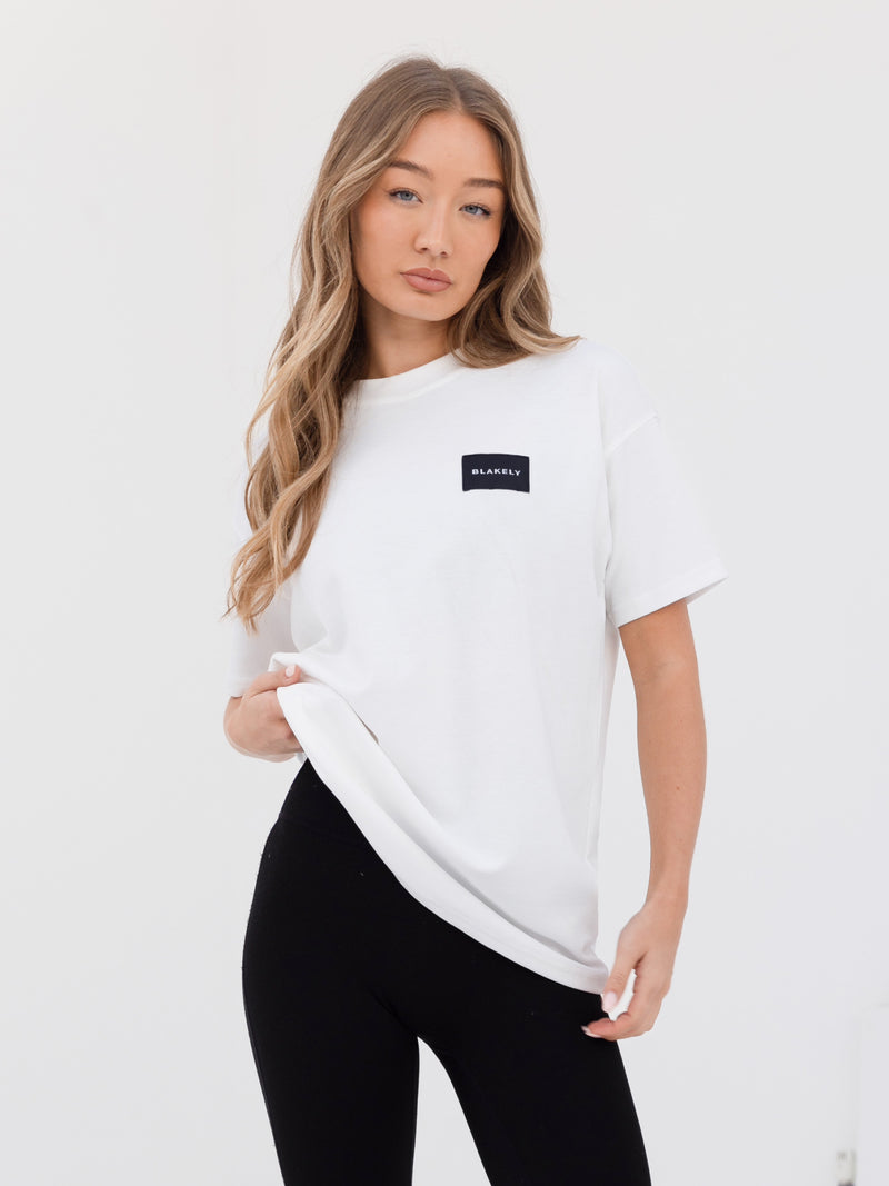 Label Oversized T-Shirt - Flat White