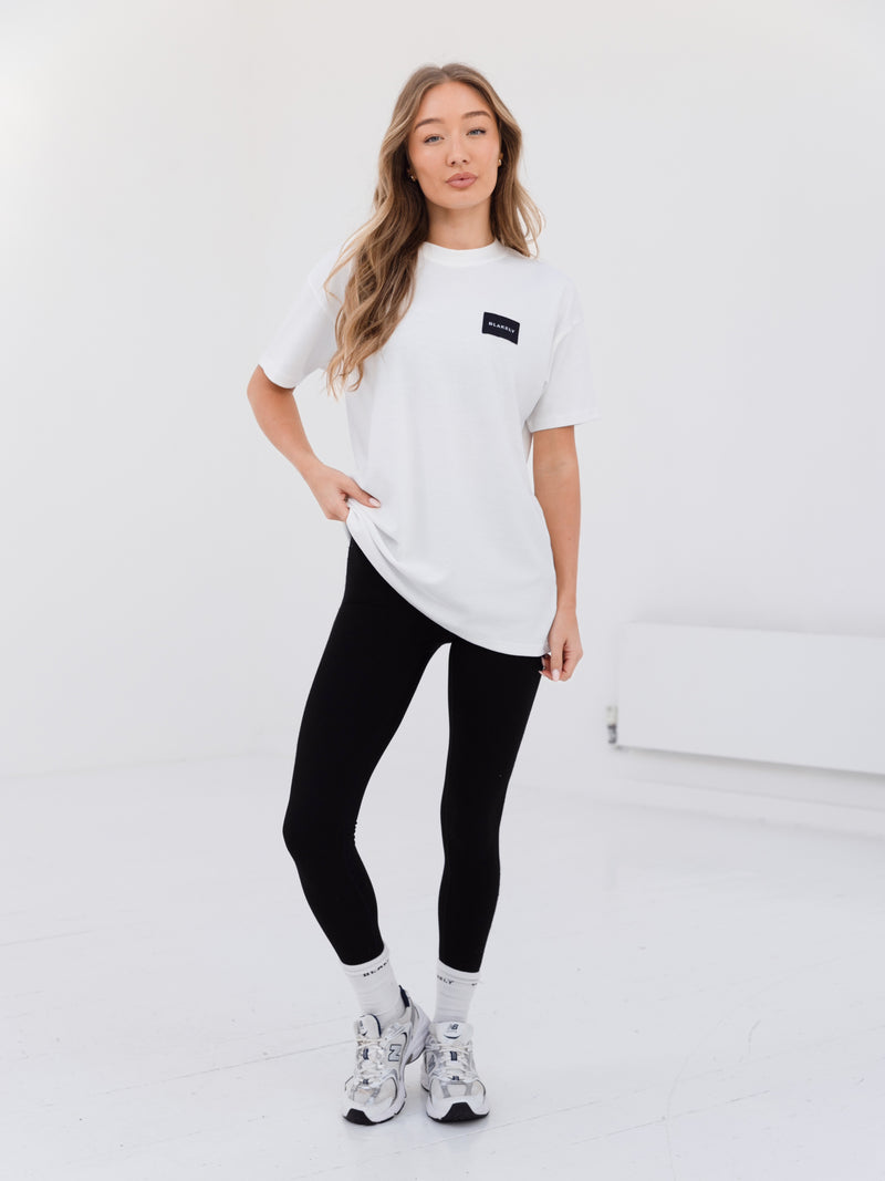 Label Oversized T-Shirt - Flat White