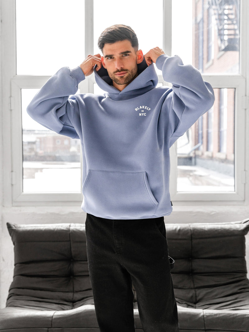 NYC Relaxed Hoodie - Cloudy Blue